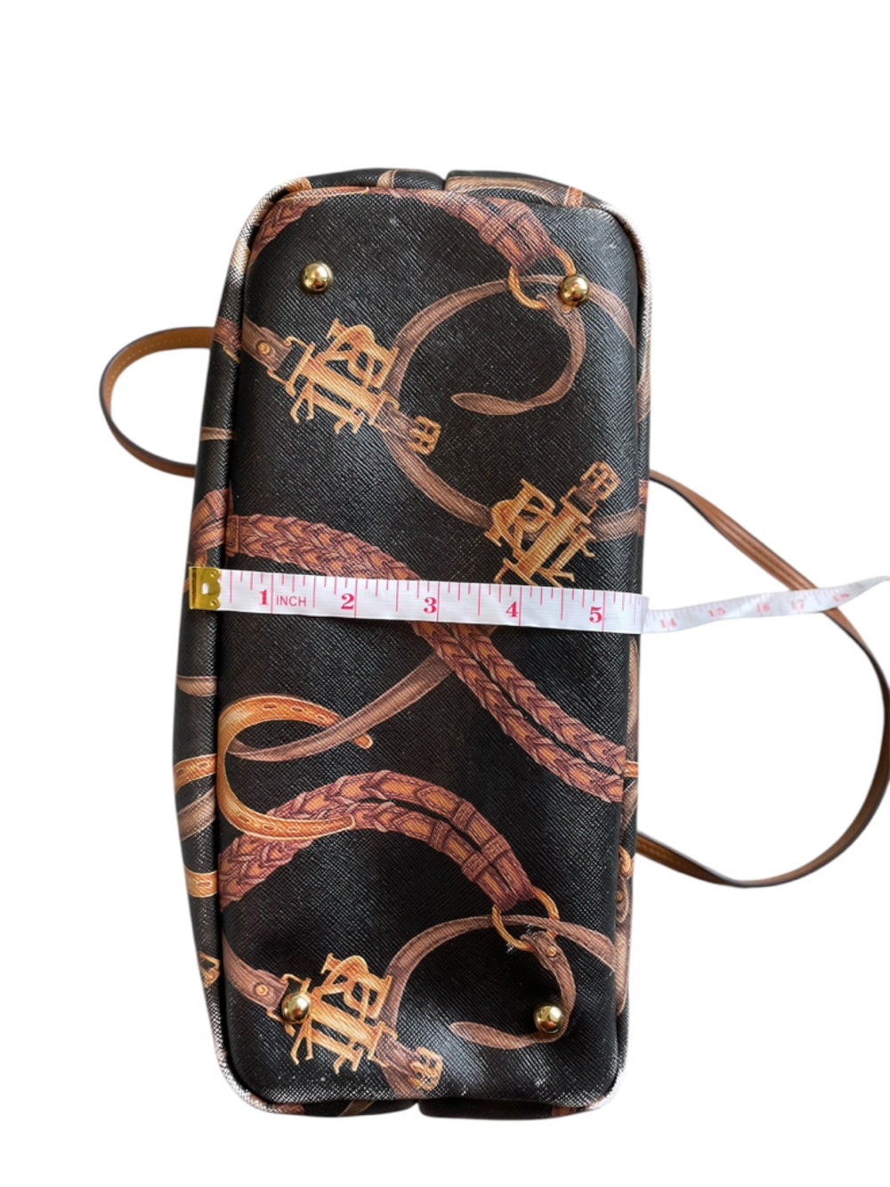 Ralph Lauren Black and Tan Tote Bag - Picture 8 of 11